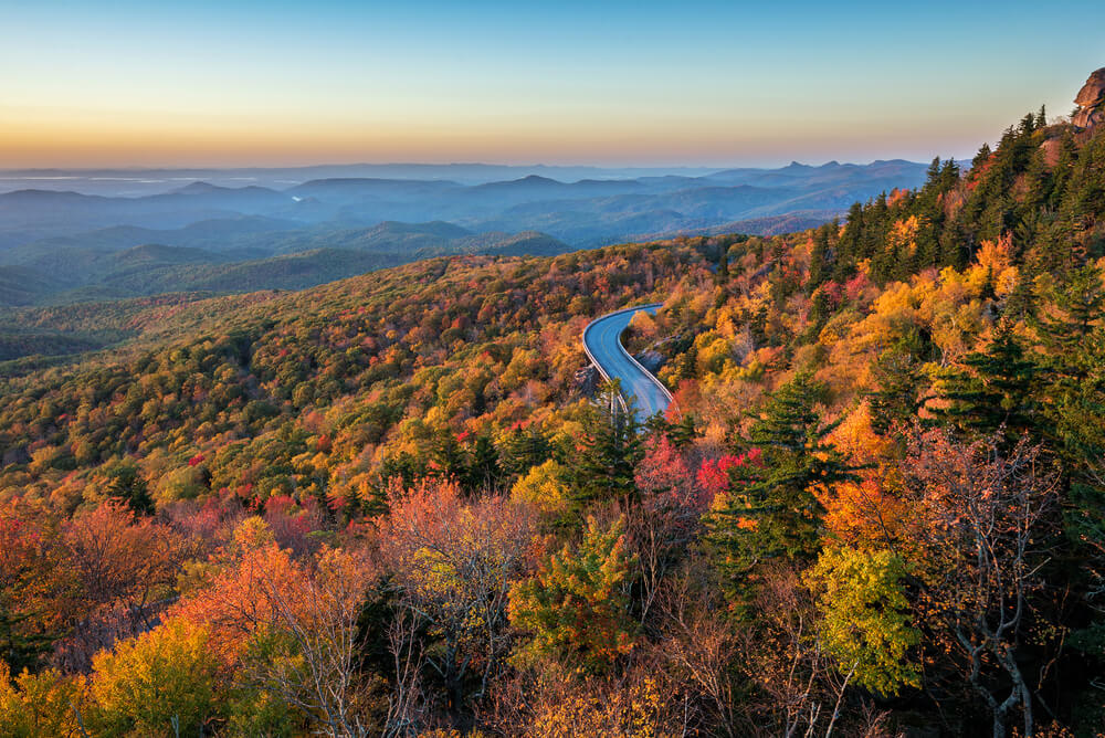 North Carolina fall foliage near Highlands