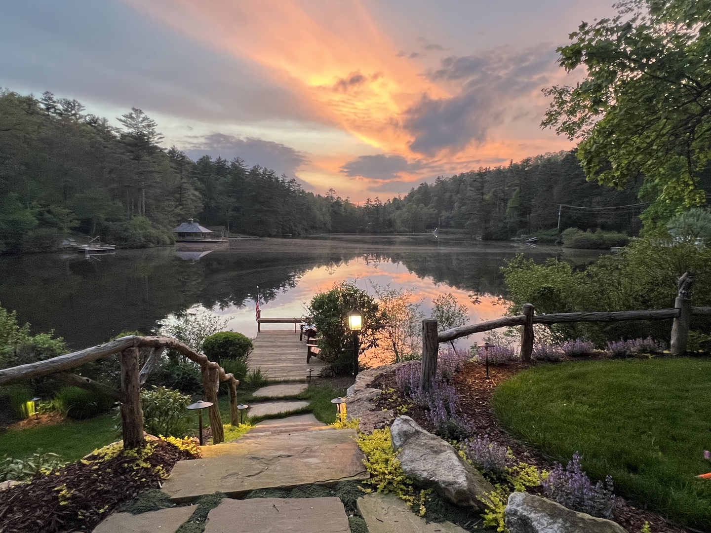 Cashiers vacation rental located on a lake in North Carolina